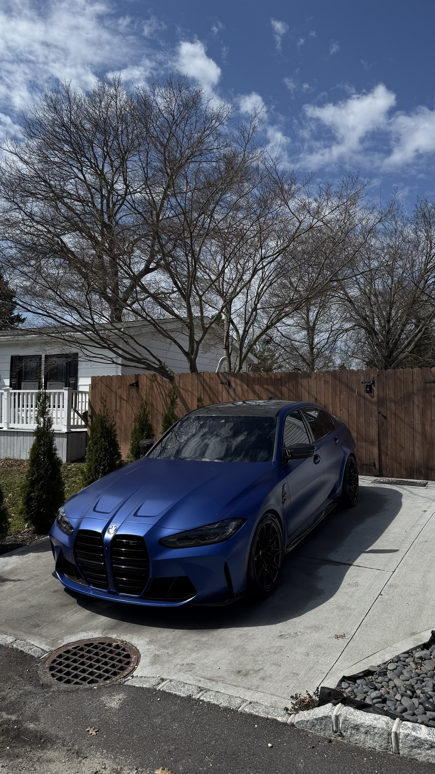Matte blue BMW M detail