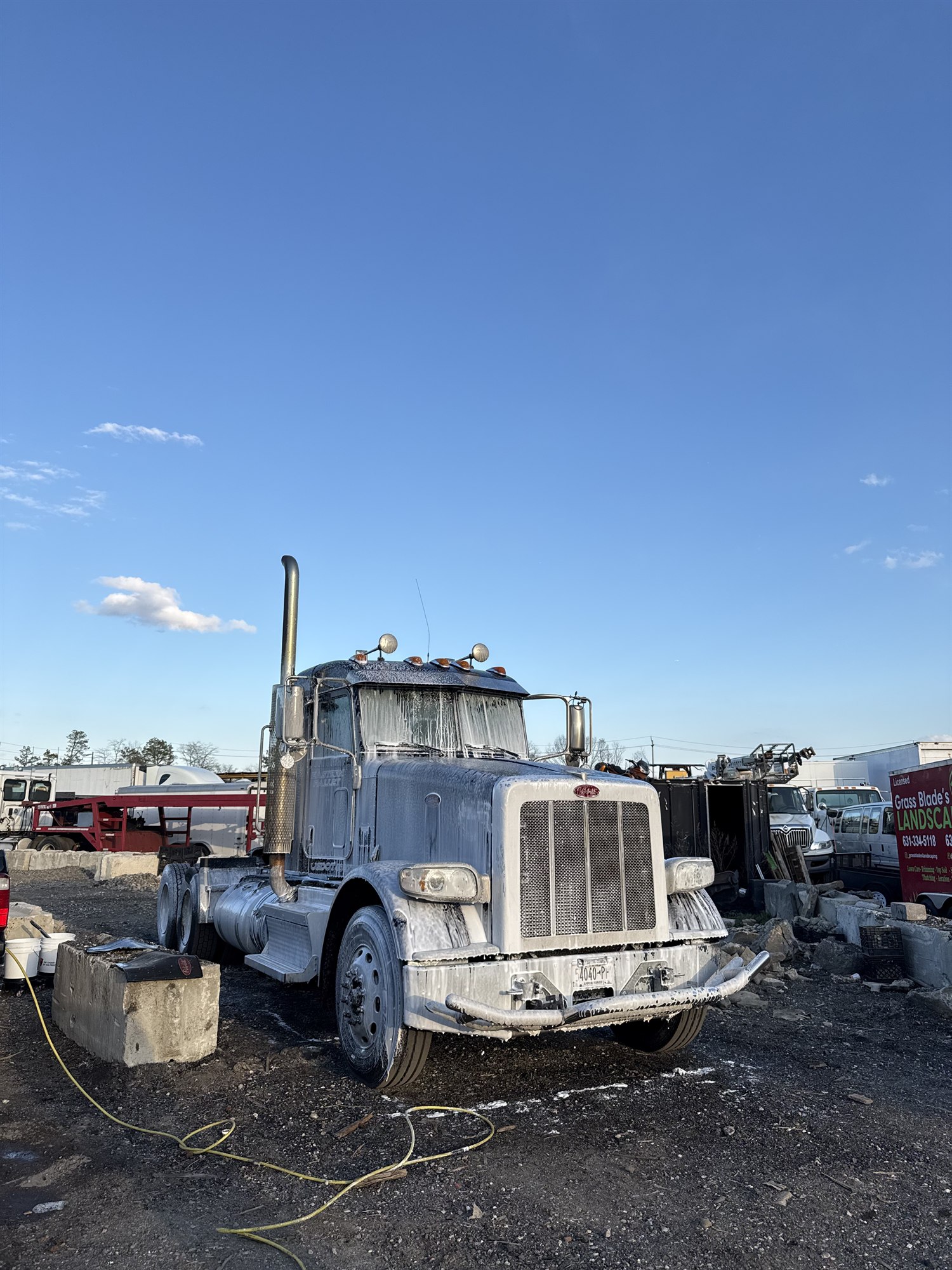 Peterbilt semi-truck commercial detail